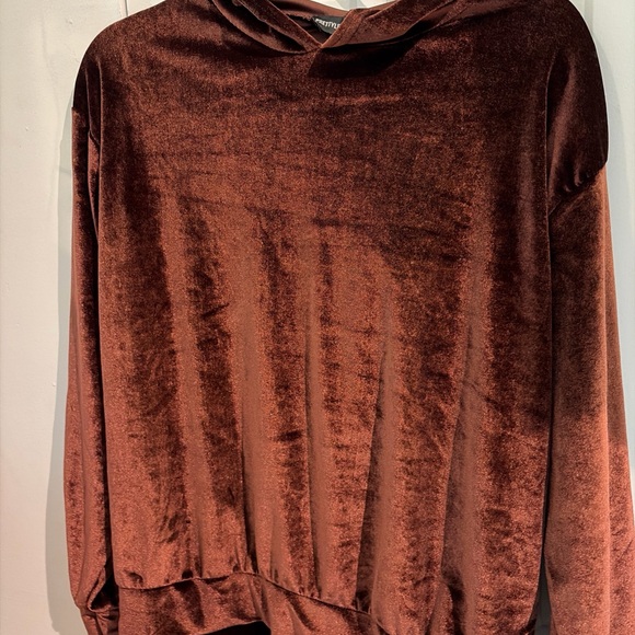 Brown Velvet Hoodie - Picture 4 of 6
